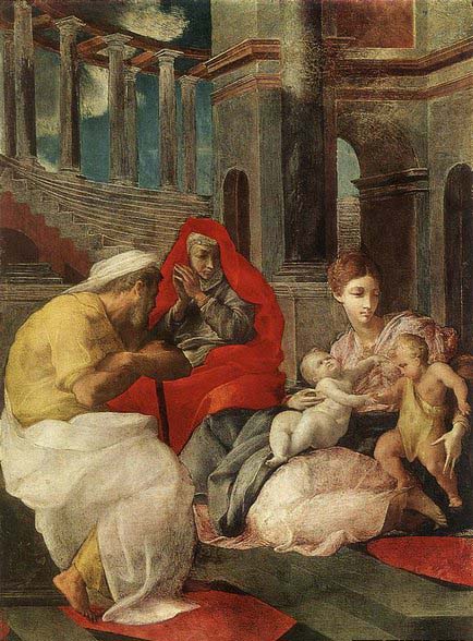 The Holy Family with Sts Elisabeth and John the Baptist